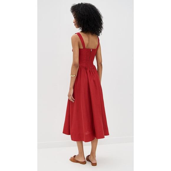 Reformation Balia Linen Tank Midi Dress - 12 - Picture 3 of 6